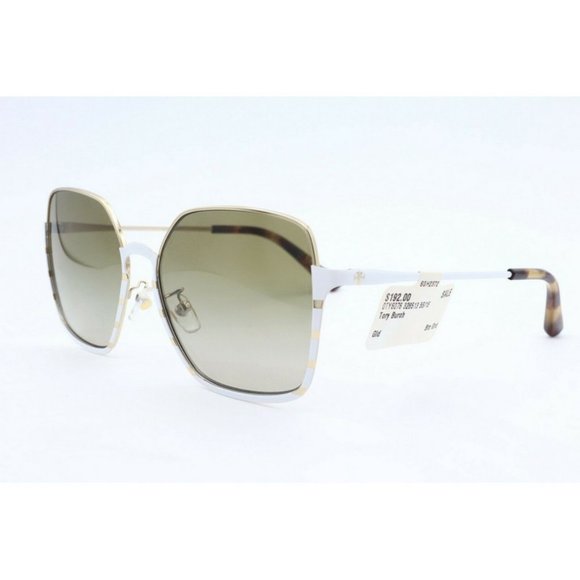 New Tory Burch TY 6076 328513 Oversize Gold Sunglasses Brown Gradient Lenses - Picture 2 of 6